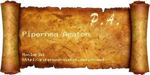 Pipernea Agaton névjegykártya